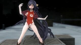 KANTAI COLLECTION KAMIKAZE HENTAI MMD 3D TORN COTHES DANCE KANCOLLE BLUE HAIR COLOR EDIT SMIXIX