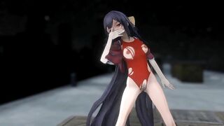 KANTAI COLLECTION KAMIKAZE HENTAI MMD 3D TORN COTHES DANCE KANCOLLE BLUE HAIR COLOR EDIT SMIXIX