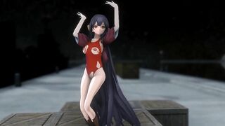 KANTAI COLLECTION KAMIKAZE HENTAI MMD 3D TORN COTHES DANCE KANCOLLE BLUE HAIR COLOR EDIT SMIXIX