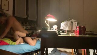 Silent Fuck Cause My Parents Are In The Next Room - Anilingus, Blowjob, Reverse Cowgirl