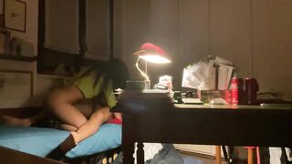 Silent Fuck Cause My Parents Are In The Next Room - Anilingus, Blowjob, Reverse Cowgirl