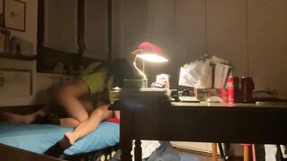 Silent Fuck Cause My Parents Are In The Next Room - Anilingus, Blowjob, Reverse Cowgirl