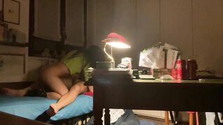 Silent Fuck Cause My Parents Are In The Next Room - Anilingus, Blowjob, Reverse Cowgirl