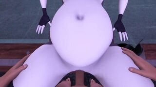 HELLUVA BOSS White guy fuck a pregnant Loona in a missionary position SFM