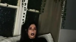 Gothic tgirl big load