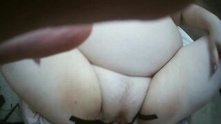 my dick rubs against the clitoris of a fat woman and ends up in an open pussy