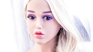 Blonde Small Love Dolls with hot face for Blowjobs