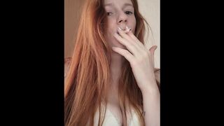 smoking redhead