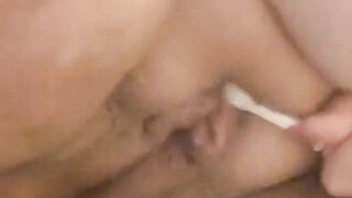 Toothbrush masturbating preview