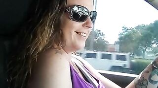 Pretty Milf Cruising In Pickup Truck