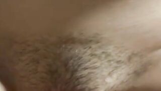 Rubbing her perfect clit with my cock