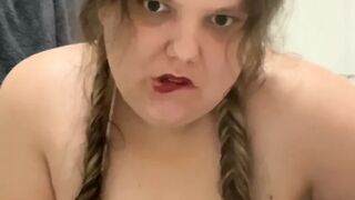 Toilet brush humiliation chubby slut