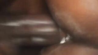 Creamy Anal with ebony teen