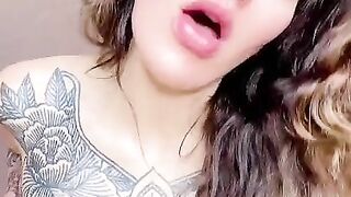 Hot Busty Tattoo Girl Begs For Your Cum!!!