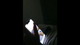 Step mom caught watching porn on her phone get fucked by step son