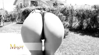 Crystal Anne, Mugur Outdoor EUROpean Blonde Anne Ass Fucked, Bikini, high heels, anal gaping, ass cums swallow Teaser#1