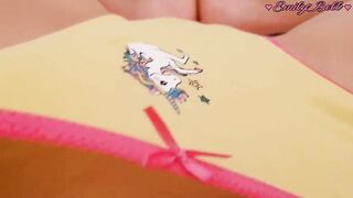 Perfect very wet pussy masturbation cute panties