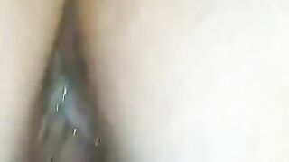 Creaming and squirting while riding big dildo