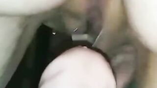 Creaming and squirting while riding big dildo