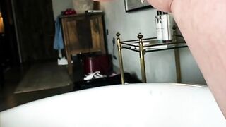 Slow Motion Pissing In panties Hairy Redhead Wife