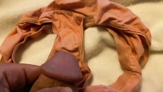 SEVEN spurts of cum on little panties, TABOO