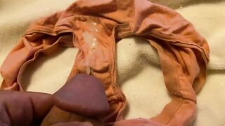 SEVEN spurts of cum on little panties, TABOO