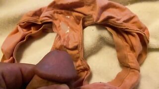 SEVEN spurts of cum on little panties, TABOO