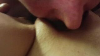 Licking my skinny amateur wife