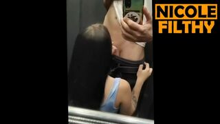 SLOPPY BLOWJOB IN ELEVATOR