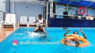 beauty having fun with ogaban in the pool