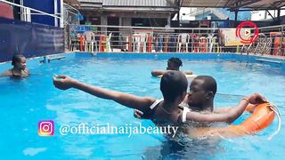 beauty having fun with ogaban in the pool