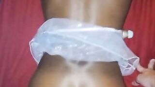 Beautiful ebony ass takes white cock- cumshot