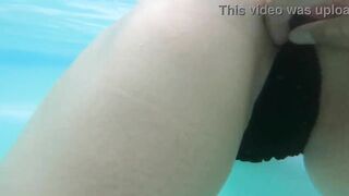 Very hot blonde girl fucking in the pool