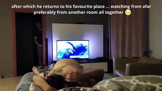 Cuckold cheating wife has sex with her lover on a vacation trip, while husband watches them