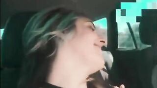 I suck horny cock in the car