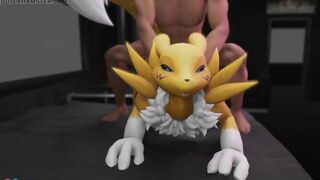 Furry porn with Renamon doing sex