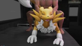 Furry porn with Renamon doing sex