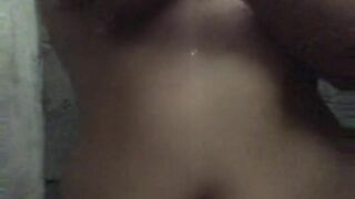 Hot Pinay humping her white pillow with a vibrator inside her pussy