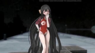 Kamikaze Hentai Dance Kantai Collection Torn Clothes 3D - Black Hair Color Edit Smixix