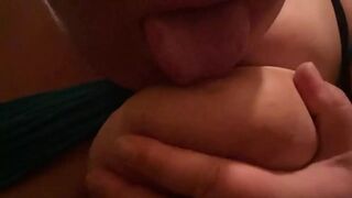 Licking and Sucking My Big Juicy Nipples