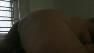 Big ass girl riding my cock until her orgasm