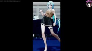 Sexy Miku In Hot Skirt Dancing (3D HENTAI)