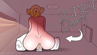 Yoshi VS PEACH! Dildo Riding Contest