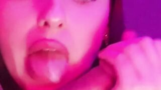 Gagging Throatfuck Close-Up Blowjob