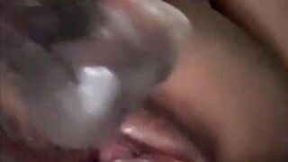 Blasian Pussy Dildo Play