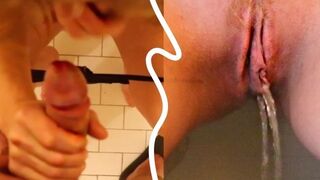 Redhead Slut Gives Blowjob in the Toilet and PISS | REAL AMATEUR Couple