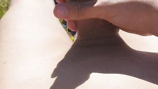 Hot youg boy outside in nice summer day with hot cock awesome handjob