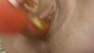 Rabbit dildo helps me cum