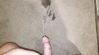 pissing with a boner