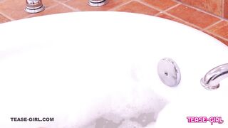 Amazing Brunette Teen takes a sexy bath